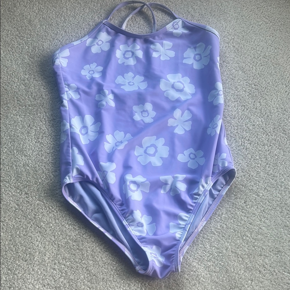 GAP Purple and White One Piece Swimsuit